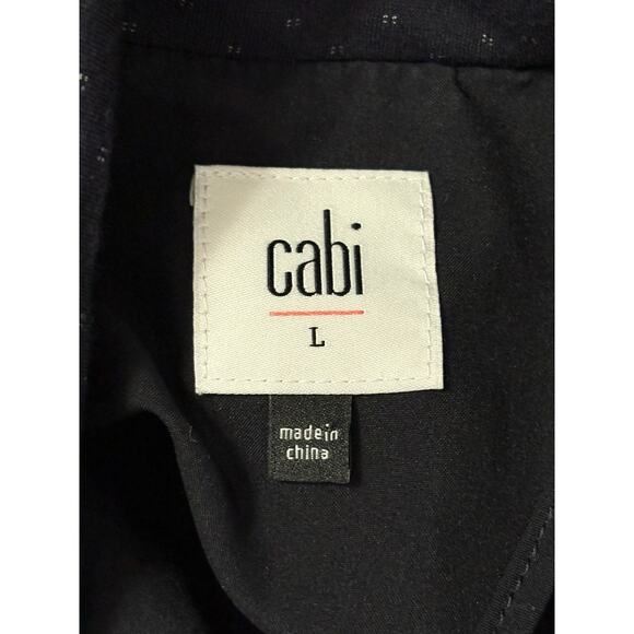 CAbi Carriage Jacket Coat 5658 Women's Large Navy Unlined Polka Dot Nautical - Picture 8 of 9